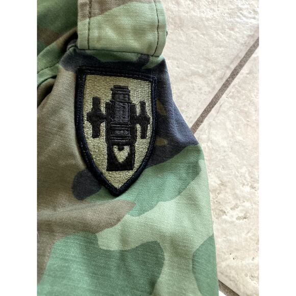 Vintage Military Jacket Army Mens Small Camouflage Coat Uniform Green - Picture 5 of 12